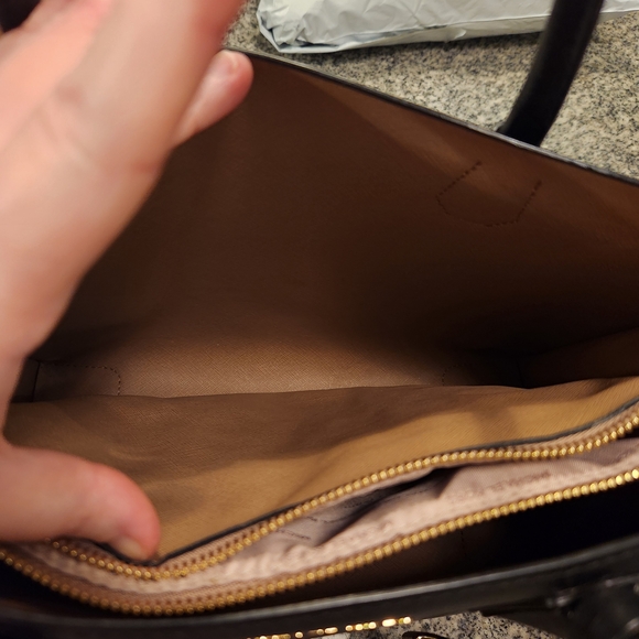 Michael Kors Black Satchel with Gold Studs - Picture 7 of 10